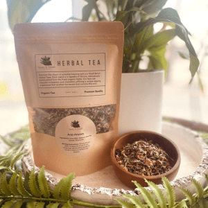 Soothing anti-anxiety herbal tea by Sage & Stone Apothecary in Frankfort, IL.