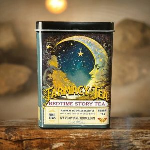 Bedtime Story Tea Travel Tin with dreamy vintage moon design