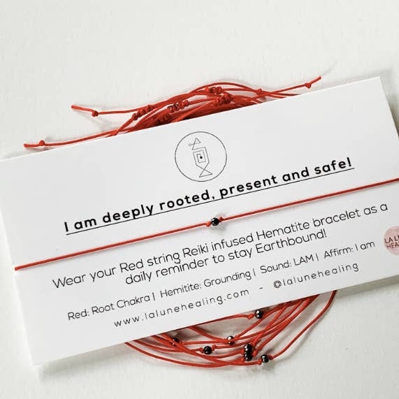 Featured image for “Chakra Bracelet -Red String Hematite Crystal”