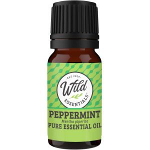 10 ml amber glass bottle of pure Peppermint Essential Oil with dropper cap – natural aromatherapy oil for energy, focus, and congestion relief