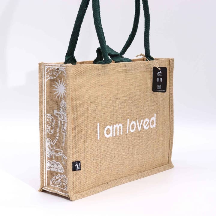 Featured image for “Hop Hare Jute Big Bag - I am Loved”