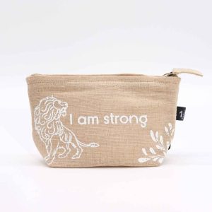 Hop Hare pouch with ‘I am Strong’ design, eco-friendly and compact