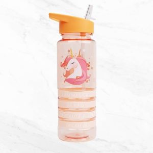 Kids Unicorn Positivity Band Water Bottles for hydration and motivation