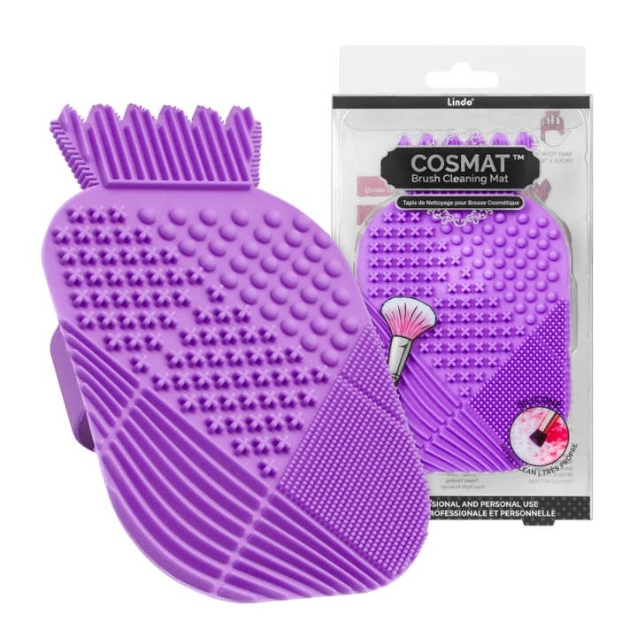 Lindo CosMat brush cleaning pad with textured surface for easy cleaning