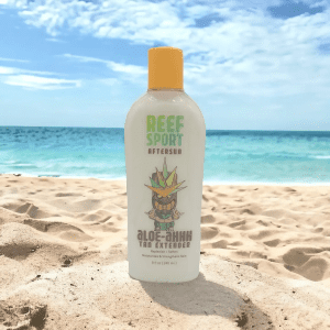 REEF Aloe-Ahhh Lotion – 8oz soothing after-sun moisturizer with cooling aloe vera, hydrates and refreshes sun-exposed skin, perfect for beach and outdoor use.