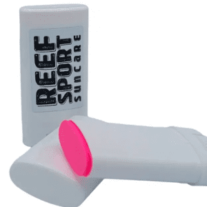 "REEF Zinc Stick in Pink – natural mineral sunscreen for face and lips, reef-safe SPF protection with a smooth, non-greasy finish"