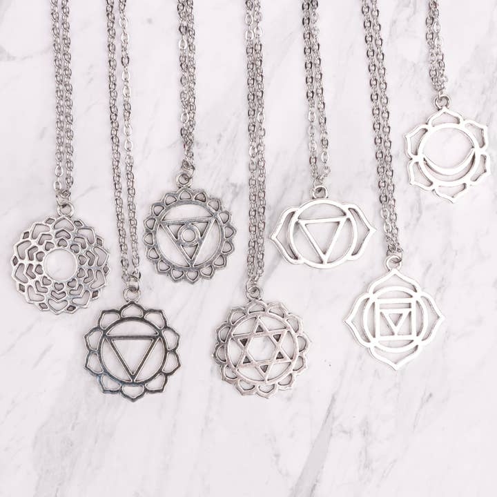 Featured image for “Seven Chakra Pendant Charm Necklaces”